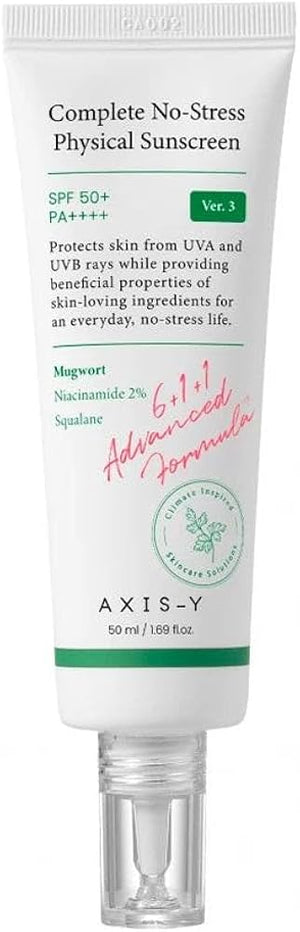 AXIS-Y Complete No-Stress Physical Sunscreen SPF 50+ PA++++ 50ml